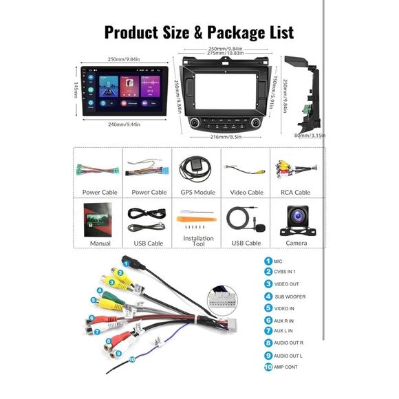 For Honda Accord 2003-2007 Apple CarPlay Android 13 Car Stereo Radio GPS WIFI FM - Picture 9 of 14